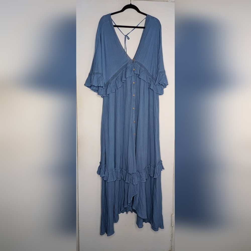 Free People Paradiso Maxi Dress in Stone Blue - Picture 6 of 8